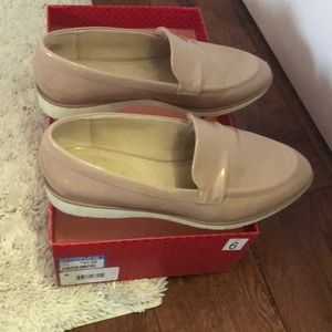 Pink loafers